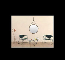 WM Hotel Specchio Decorativo Specchio Bagno Specchio Rotondo Parete Specchio Bagno Specchio Specchio Trucco Cuoio Pu Mirror-11.5