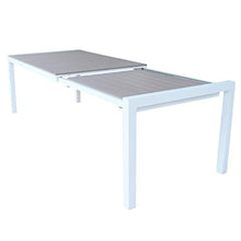 Milani Home s.r.l.s. Tavolo Rettangolare Allungabile in Alluminio da Esterno Giardino, per Ristorante Albergo di Design, Cm 162/242 X 100 X 74 H Colore Bianco