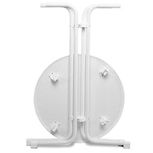 Beautissu Sylt Gastro Tavolo Alto Pieghevole Ø 70 cm Tavolo Bar Esterno Bianco - Tavolino da Bar o da Cucina Rotondo per bistrot e Pub - Tavolo da Giardino - Resistente al Calore e ai Graffi