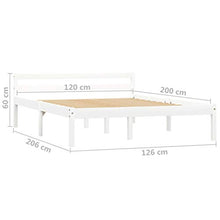 SKM Giroletto Bianco in Legno Massello di Pino 120x200 cm (18.38kg)
