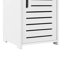[en.casa] Armadietto da Bagno a Terra con 1 Anta Scomparto e Ripiano Mobiletto da Stoccaggio Ripostiglio da Bagno con Sportello di Design - Bianco