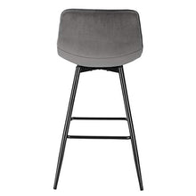 WOLTU BH252dgr-2 Sgabelli da Bar con Poggiapiedi senza Braccioli Alta Sedia da Cucina in Velluto Grigio Scuro 2 Pezzi