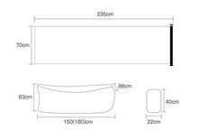 HongTeng Divani Sofà Gonfiabile all'aperto del sofà dell'Aria del sofà della Spiaggia del sofà della Luce del sofà Gonfiabile all'aperto Portatile del Cuscino 235 × 70cm (Color : Red)