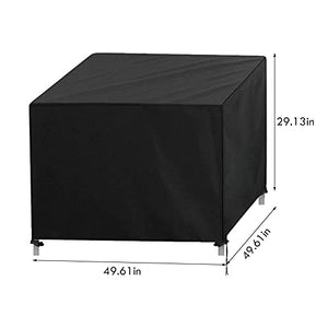 ELT - Coprimobili da giardino in tessuto Oxford, resistente all'acqua 420D, antipolvere, anti-UV, per tavolo e sedie, divano, colore: nero