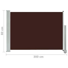 UnfadeMemory Tenda Laterale Retrattile Tenda Ombrellone per Patio 80x300 cm Blu