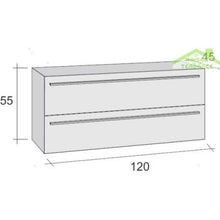 RIHO Set Mobile & Lavabo Bellizzi Set 26 120x45x H 60 cm - Legno laccato satinato