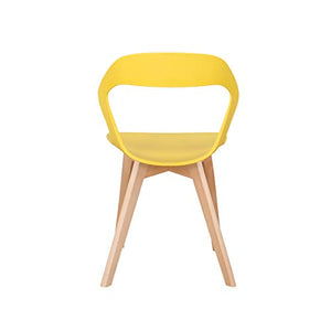 GroBKau, set di 4 sedie semplici e moderne in plastica per soggiorno, sala da pranzo, ufficio, sala riunioni, ristorante, ecc.