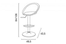 GRAND SOLEIL Grandsoleil Sgabello Regolabile a Sfera Gas, policarbonato, Trasparente, 49.5 x 43.5 x 106 cm, crystal clear