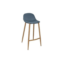 ZONS Sgabello Bar 44 x 48 x 91 cm, Piedi in Metallo, Colore Legno