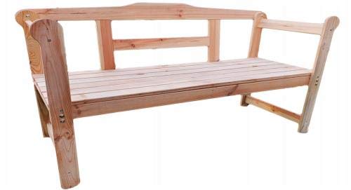 QLS Panchina da giardino in legno da giardino a 2 posti