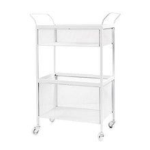 &ripiano di stoccaggio Scaffalature Nordic in ferro battuto con ruote Camera da letto comodino Scaffale Home Living Room Trolley Rack Scaffale di finitura (Color : B)