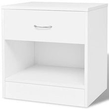 Cikonielf - Comodino con cassetto e portaoggetti, 2 pezzi, per camera da letto, soggiorno, corridoio, ufficio, 36,5 x 30,5 x 38 cm
