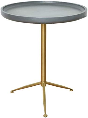 HXF- Arte del Ferro Tavolino, Piano Multifunzione Creativo Tea Table Divano Laterale Soggiorno Ristorante Lato Rotonda Decorazione Alt Tavola 39.5 * 46cm, 49 * 56CM Durevole (Size : 49 * 56cm)