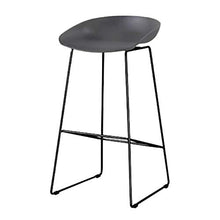 TRGCJGH Sgabello da Bar in Ferro Battuto/Sedia da Bancone Nera/Sgabello da Bar Industriale in Metallo/Sgabello Alto con Poggiapiedi E Poggiapiedi Sedile in Plastica,E-42 * 42 * 75CM