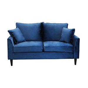 Milani Home s.r.l.s. Divano in Velluto 2 posti per Salotto soogiorno Sala d'attesa 152 x 81 x 89 h
