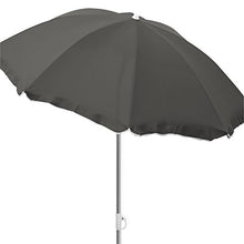 FineHome Ombrellone da spiaggia in poliestere antracite con protezione dai raggi UV, diametro 2 m