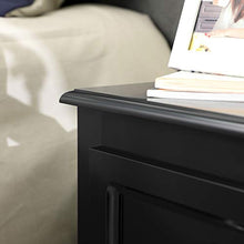 SONGMICS 2 Comodini, Organizzatore da Camera da Letto con 2 Cassetti, in Legno con Solide Gambe in Legno di Pino, Stoccaggio Spazioso, Nero RDN012BK
