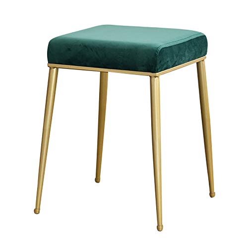 DBGA Sgabelli da Toeletta, Sgabello per Tavolo da Trucco, Morbido Velluto| Cuscino in Schiuma di Rimbalzo Spesso 5 cm| Cornice Metallica, Stile Minimalista, Portata 120 kg
