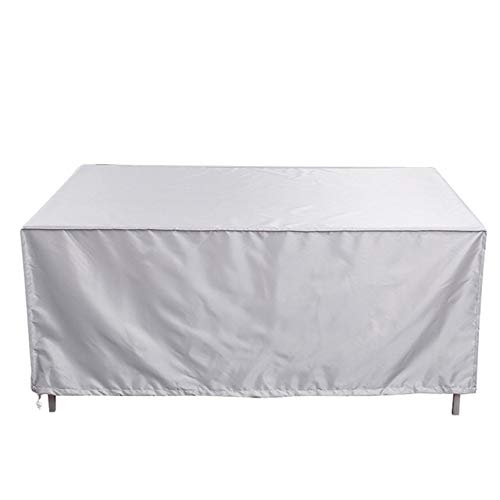 HUACHENG Copertura per mobili da Giardino ， Copertura Antipolvere per mobili per Tavolo in Rattan Sedia a cubo Divano Impermeabile Rain Garden Patio Copertura Protettiva-Argento, 210X140X80CM