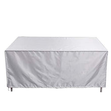 HUACHENG Fodera per mobili da Giardino ， Fodera Antipolvere per mobili per Tavolo in Rattan Sedia cubo Divano Impermeabile Rain Garden Patio Cover Protettiva-Argento, 115X115X74cm