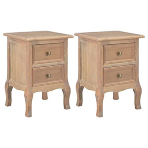 vidaXL 2X Legno Massello Pino/Pioppo Comodini MDF Tavolo Mobile Arredo Camera