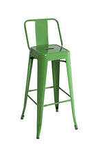 Kit Closet 5020519024 - Sgabello alto, metallo, con schienale, colore Verde