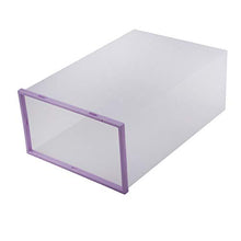 nobrands Scatole portaoggetti -5 Scatole portaoggetti Pieghevoli in plastica Doppia Viola Organizer per Scarpe, Scatola per Borse per la casa
