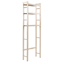 EBTOOLS Scaffale Sopra WC, Scaffale da Bagno WC a 3 Livelli, Mobile per Lavatrice in Legno, Scaffale da Bagno Salvaspazio, Mobile Bagno con Mensole Organizer, 152x50x20cm