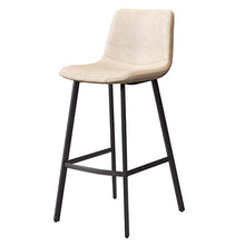 Sedia Bar Sedia bancone in Stile Moderno Cucina Colazione Sgabello Bar Gambe in Metallo Seduta in Ecopelle Beige