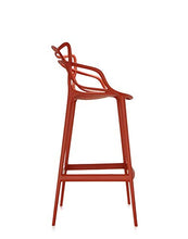 Kartell Masters Stool Sgabello, Tecnopolimero termoplastico Riciclato con Carica Minerale e Trattamento Soft-Touch, Arancione(Ruggine), H. 75