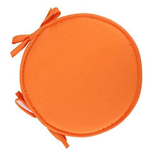 eewopjkj Cuscini per sedie Rotondi per Sedia da Pranzo Confezione da 2 con Lacci Cuscini per sedili universali Cuscini per Esterni per Interni Cucina da Giardino-Arancione 38x38 cm (15x15 Pollici)