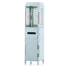 YLLHK Armadietto Terra da Bagno,Mobiletto Salvaspazio, con Ripiani Aperti, Multiuso 79 × 27 × 20cm(Blu)