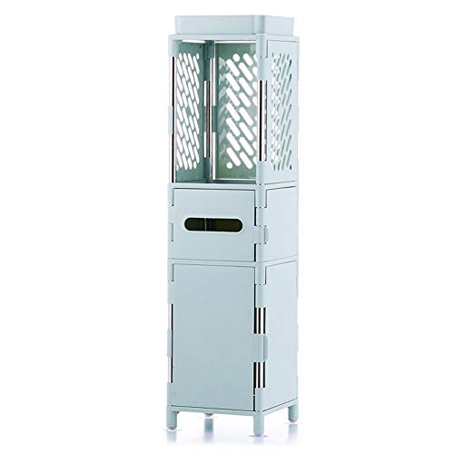 YLLHK Armadietto Terra da Bagno,Mobiletto Salvaspazio, con Ripiani Aperti, Multiuso 79 × 27 × 20cm(Blu)