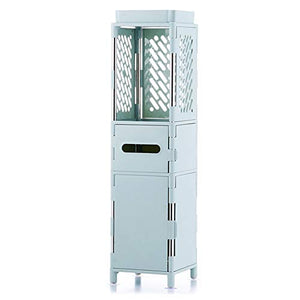 YLLHK Armadietto Terra da Bagno,Mobiletto Salvaspazio, con Ripiani Aperti, Multiuso 79 × 27 × 20cm(Blu)