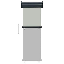 Tenda laterale per balcone, 60 × 250 cm, colore grigio