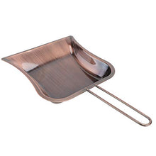 DOITOOL Polvere Pan in Acciaio Inox Palmare Spazio di Risparmio delle Famiglie Paletta Strumento di Pulizia per La Cucina di Casa da Giardino Garage Luce di Alimentazione Marrone
