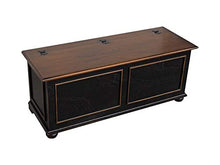 Homemania 1019_PF Cassapanca Acanto, Nero, Ciliegio in Legno, 120 x 42 x 50 cm