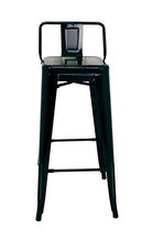 La sedia spagnola tólix Pack di sgabelli con Schienale, Acciaio Inox, Nero, 43 x 43 x 76 cm