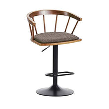 bdb Set di 2 Sgabelli da Bar Alti, Sedie da Bancone con Schienale in Legno，Sgabello Girevole A 360 ° ，Regolazione in Altezza mobilia (Colore : Brown-High Stool)