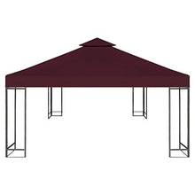 mewmewcat Telo di Ricambio per Gazebo, Copertura Superiore per Gazebo a 2 Strati 310 g/m² 3x3m Bordeaux