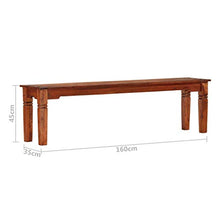 Festnight Panchina Panca Panchetta Esterno in Legno Massello di Acacia 160 x 35 x 45 cm Panca Rettangolare per Giardino Patio Balcone