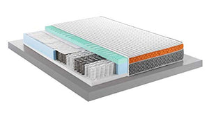 MENTOR - Materasso Molle & Memory Med H4 Singolo 90x200 Athena Med 4D R Evo DISP. Medico DETRAIBILE H26, a 9 Zone di portanza differenziata, sfoderabile e Lavabile.