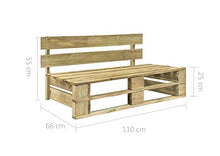 Panca da giardino per interni ed esterni, con schienale in legno, per casa, giardino, patio, cortile, terrazza, parco, 110 x 66 x 55 cm
