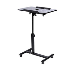 Computer da Tavolo Regolabile Sollevamento Laptop Table Rimovibile Standing Divano Letto Notebook Desk Stand con Ruote Scrivania Portatile FF (Color : Black)