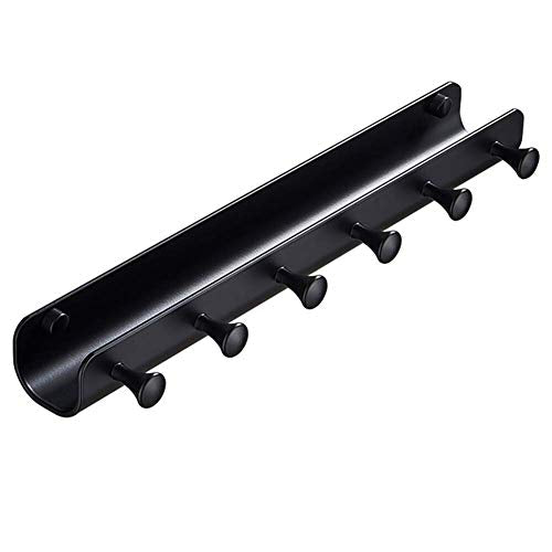 NHLBD Mensola da Bagno, mensola portaoggetti - Bagno Bagno Rack Chrome Nero Compact Shelf Rettangolare da Cucina (33x7x4cm) partizione Bagno