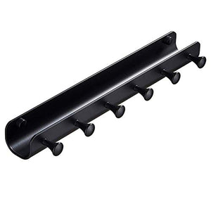 NHLBD Mensola da Bagno, mensola portaoggetti - Bagno Bagno Rack Chrome Nero Compact Shelf Rettangolare da Cucina (33x7x4cm) partizione Bagno