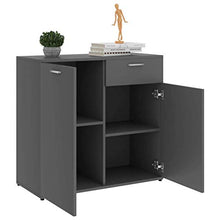 XHCP Credenza, Comodino, Comodino, cassettiera per la casa Soggiorno Camera da Letto Bianco Lucido 80x36x75 cm truciolare