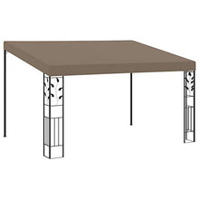 Tidyard Gazebo Padiglione da Parete Muro Giardino Tessuto Grigio Talpa con Struttura in Acciaio 4x3x2,5 m/6x3x2,5 m,Gazebo da Giardino con Struttura in Acciaio,Gazebo 4x3 6x3 m,Gazebo da Parete