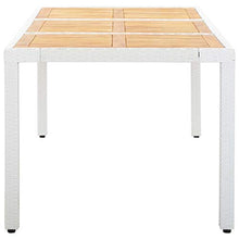 OUSEE Set Mobili da Pranzo per Giardino 9 pz in Polyrattan Bianco