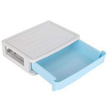 Jadeshay Scatola di immagazzinaggio Tipo di cassetto a Un Solo Strato Toilette Scatola cosmetica Desktop Storage Organizer per Camera da Letto Domestica(Blu)